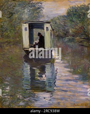 Claude Oscar Monet – The Studio Boat 1874 Stock Photo