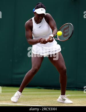 Clervie Ngounoue In Action During A Women's Singles Match At The 2023 ...