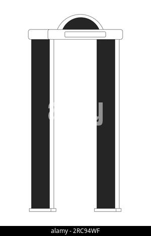 Security gate flat monochrome isolated vector object Stock Vector