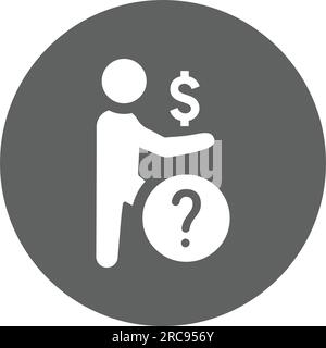 Investment confusion icon. Striking design ideal for web, print files, online design, commercial use, or any type of design project. Stock Vector