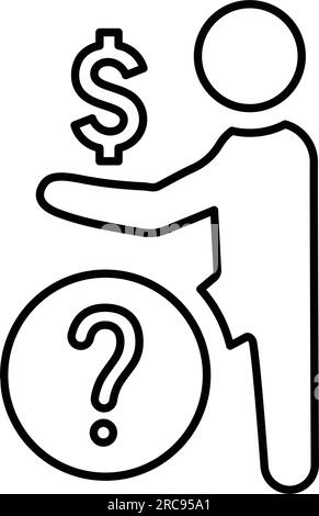 Investment confusion icon. Striking design ideal for web, print files, online design, commercial use, or any type of design project. Stock Vector