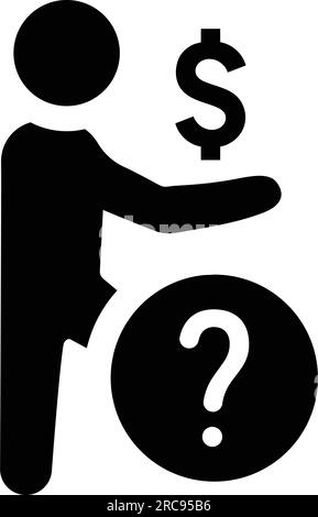 Investment confusion icon. Striking design ideal for web, print files, online design, commercial use, or any type of design project. Stock Vector
