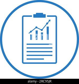 Graphical Report icon. Gorgeous design suitable for web, print media, online design, commercial purposes, or any kind of design project. Stock Vector