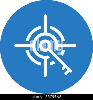 Key Target icon. Stunning design suitable for web, print media, online ...