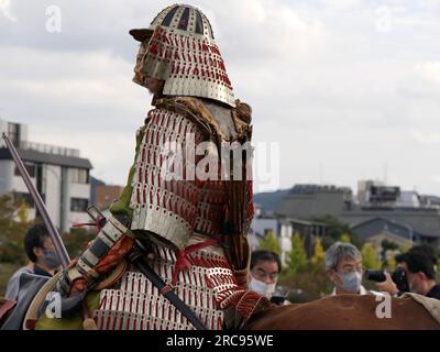 Samourai at the Jidai Matsuri parade in Kyoto, October 2022 Stock Photo