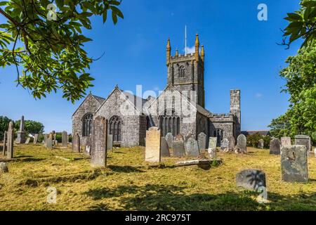 geography / travel, Great Britain, Cornwall, Helston, St. Breaca Church in the hamlet Breage, Helston, ADDITIONAL-RIGHTS-CLEARANCE-INFO-NOT-AVAILABLE Stock Photo