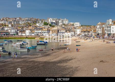 geography / travel, Great Britain, Cornwall, St. Ives, harbour of St. Ives, Cornwall, England, ADDITIONAL-RIGHTS-CLEARANCE-INFO-NOT-AVAILABLE Stock Photo