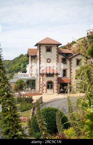 General view of The Terrace hotel, restaurant, and wine shop in Ventnor on the Isle of Wight. Stock Photo