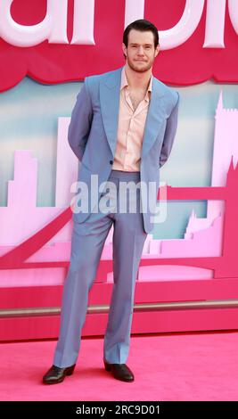 London, UK. 12th July, 2023. Connor Swindells attends the 'Barbie' European Premiere at Cineworld Leicester Square in London. Credit: SOPA Images Limited/Alamy Live News Stock Photo