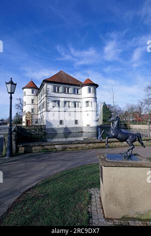 Wasserschloss in Bad Rappenau; im Landkreis Heilbronn, Baden-Württemberg; Deutschland, Europa. Stock Photo