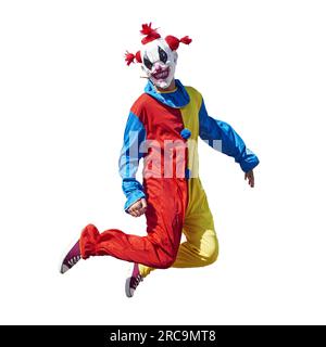 Bambino vestito come un clown in posa per le strade di Newark, New Jersey  durante l'Halloween 2013 Foto stock - Alamy