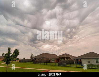 Special thunderstorm clouds over the sky at Oklahoma Stock Photo