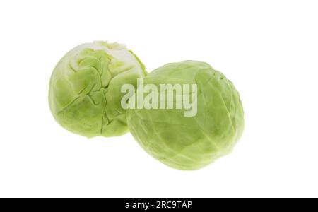 Brussels sprouts isolated on white background Stock Photo