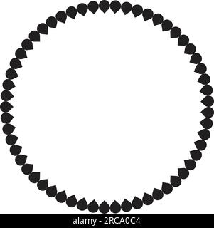 Circle frame round border design shape icon for decorative vintage doodle element for design in vector illustration Stock Vector