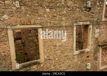 'House Within a House', or Kuca U Kuci, Bol, Brac, Croatia. This is the outer house. In 19th century, a newer house was built around an existing house Stock Photo