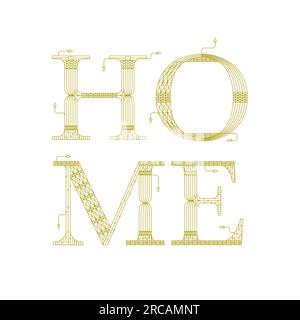 Gold Home Artdeco Stock Vector
