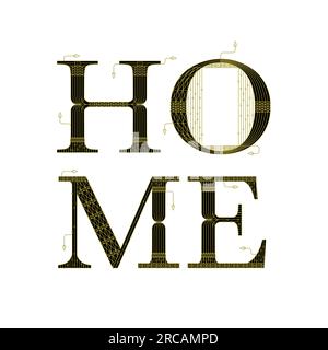 Home Isolated Artdeco Stock Vector