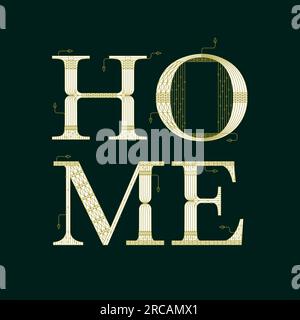 White Home Artdeco Stock Vector