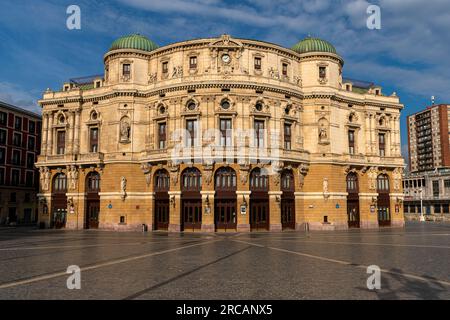 The Teatro Arriaga (named after Spanish composer)  is an opera house in Bilbao, Basque country, Spain. Designed by architect Joaquín Rucoba  in Neo-ba Stock Photo