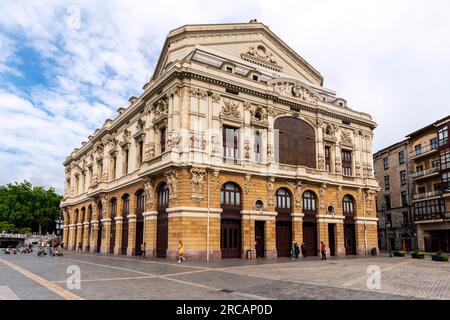 The Teatro Arriaga (named after Spanish composer)  is an opera house in Bilbao, Basque country, Spain. Designed by architect Joaquín Rucoba  in Neo-ba Stock Photo