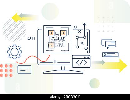 Web Application Development Process - Illustration   as EPS 10 File Stock Vector