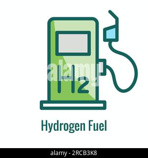 Clean Hydrogen Production with Green Energy Icon Set Stock Vector