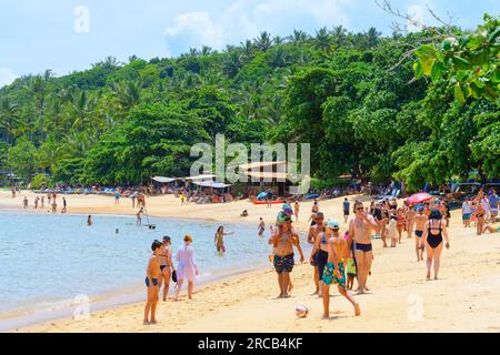 Porto Seguro, BA, Brazil - January 07, 2023: view of Espelho Beach, a beautiful tourist beach of Bahia state. Stock Photo