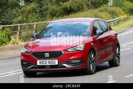 Seat Leon modern car on the streets of the city at night Stock Photo - Alamy