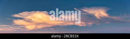 Clouds in the evening light, panorama, wallpaper, sky replacement Stock Photo