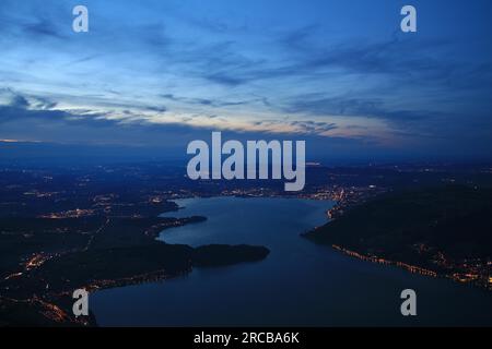 Lake Zug by night Stock Photo