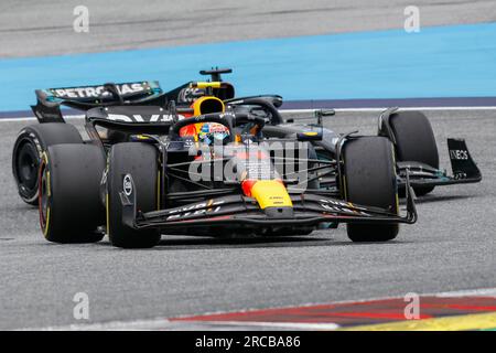 Spielberg, Austria. July 2nd 2023. Formula 1 Rolex Austrian Grand Prix at Red Bull Ring, Austria. Pictured: #11 Sergio Perez (MEX) of Oracle Red Bull Racing in Red Bull Racing RB19 during the race   © Piotr Zajac/Alamy Live News Stock Photo