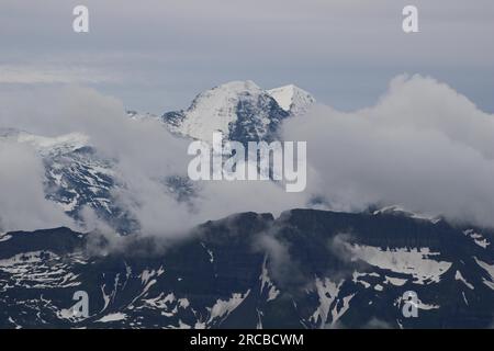 Eiger North Face seen from Mount Brienzer Rothorn Stock Photo
