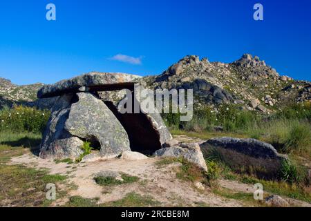 Barrow, San Vincente Alcantara, Extremadura, Dolmen, Megaliths, Spain Stock Photo