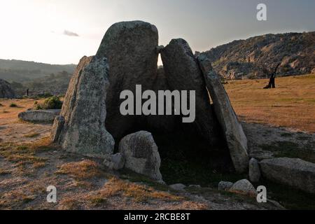 Barrow, San Vincente Alcantara, Extremadura, Dolmen, Megaliths, Spain Stock Photo