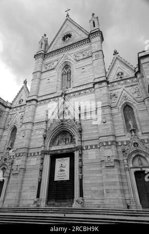 Naples, Italy - April 10, 2022: The Naples Cathedral or Cathedral of the Assumption of Mary is a Roman Catholic cathedral, the main church of Naples, Stock Photo