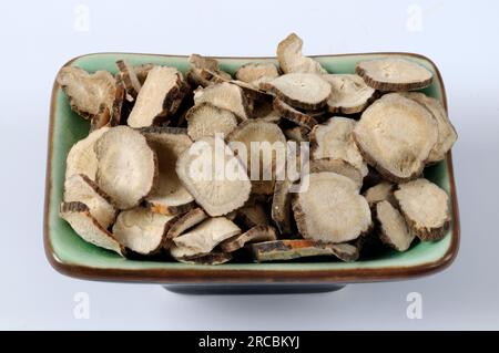 Red peony root (Paeoniae Radix Rubra), cut out, object Stock Photo