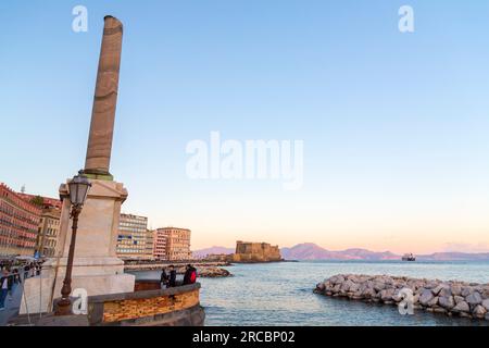 Naples, Italy - April 10, 2022: Mergellina is a coastal district of Naples. Located in the quartiere of Chiaia. It stands at the foot of the Posillipo Stock Photo