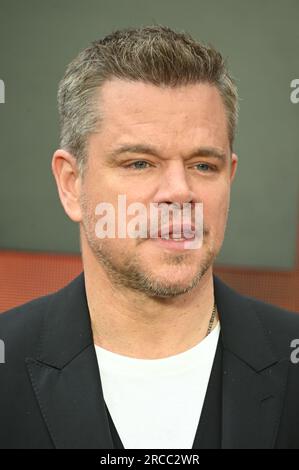 London, UK. 13th July, 2023. Matt Damon attends Oppenheimer - UK Premiere at ODEON Luxe, Leicester Square, London, UK. Credit: See Li/Picture Capital/Alamy Live News Stock Photo