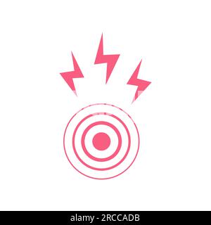 acute pain lightning vector sign icon symbol Stock Vector