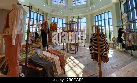 Orlando, FL USA -  February 29, 2020: The interior of an Anthropologie store at an outdoor mall in Orlando, Florida. Stock Photo