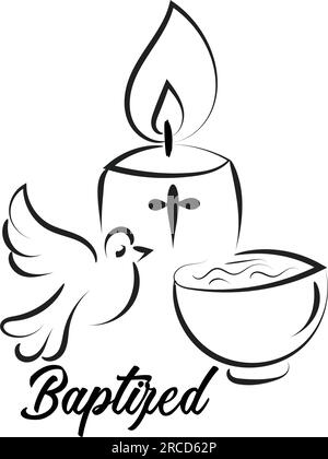 Catholic Baptism. Baptism symbol Sacraments of Catholic Church ...