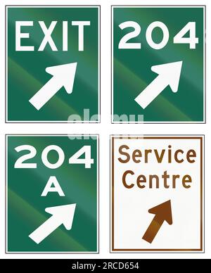 Exit Sign In Canada. Stock Photo
