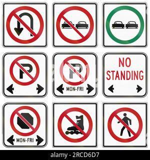 No U-Turn in Canada. Stock Photo