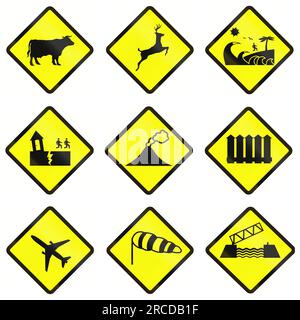 Cattle Crossing In Indonesia. Stock Photo