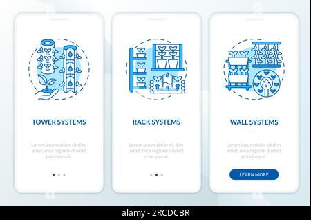 Vertical farming and hydroponics concept icons Stock Vector