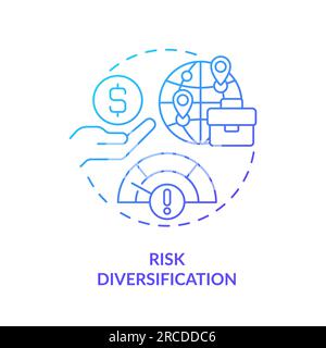Linear risk diversification icon FDI concept Stock Vector