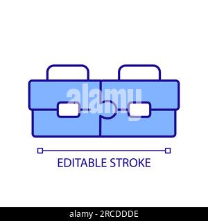 Editable 2D icon joint ventures concept Stock Vector