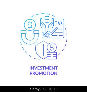 Linear investment promotion icon FDI concept Stock Vector