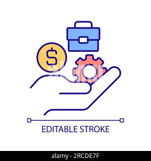 Editable 2D icon resource access concept Stock Vector