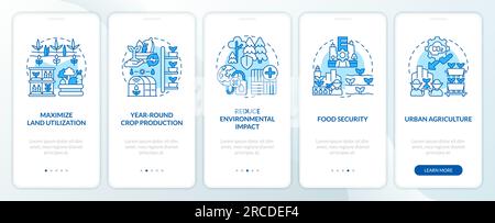 Icons for vertical farming and hydroponics concept Stock Vector